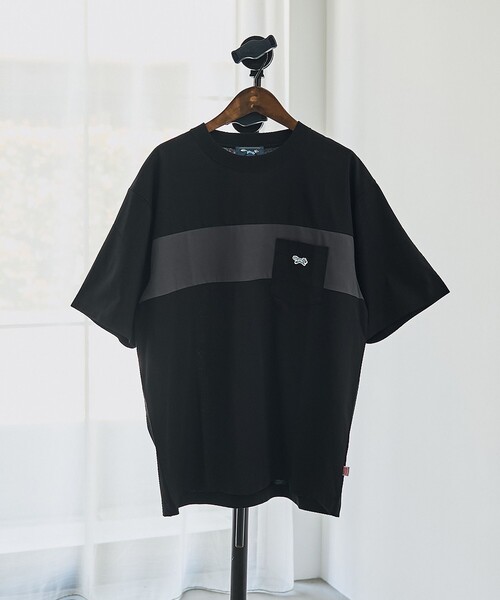coen(コーエン)の「【UVカット・接触冷感・吸水速乾・遮熱性】Penneys × WELLTECT 別注配色切り替えTシャツ(Tシャツ/カットソー・メンズ・ブラック/ホワイト/ケリーグリーン・L/XL/S/M)」の3枚目の写真