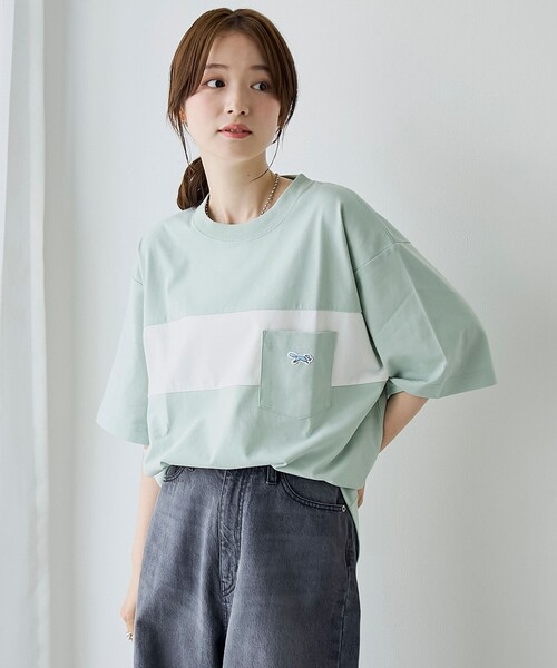coen(コーエン)の「【UVカット・接触冷感・吸水速乾・遮熱性】Penneys × WELLTECT 別注配色切り替えTシャツ(Tシャツ/カットソー・メンズ・ブラック/ホワイト/ケリーグリーン・L/XL/S/M)」の8枚目の写真