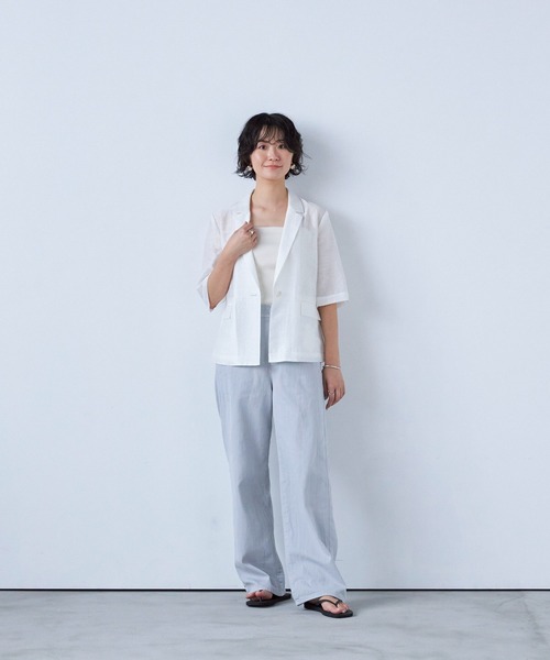 YANUK（ヤヌーク）の「Relax ストレート"LILITH"（デニムパンツ・レディース・ライトグレー/ブラック・L/M/S）」の5枚目の写真