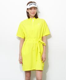 PING（ピン）の「【PING APPAREL】全方向ストレッチサッカーワンピース ＜GOLD＞ (LADIES)（ワンピース）」