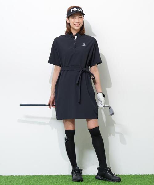 PING（ピン）の「【PING APPAREL】全方向ストレッチサッカーワンピース ＜GOLD＞ (LADIES)（ワンピース・レディース・ブラック/ホワイト/イエロー/ベージュ・M/S/LL/L/XS）」の22枚目の写真