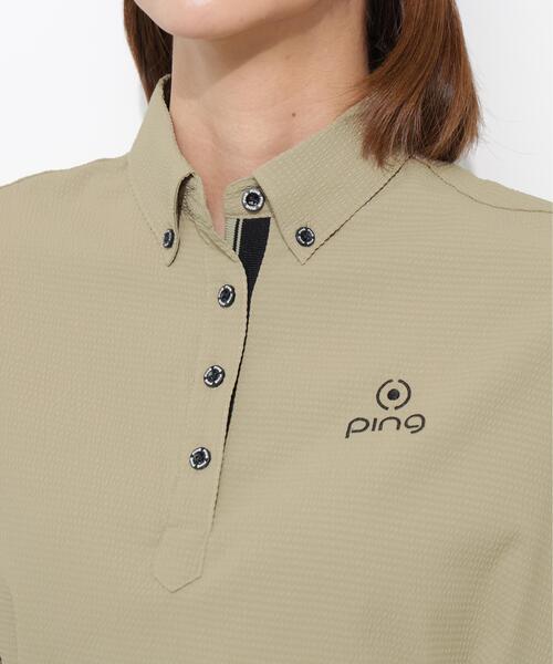 PING（ピン）の「【PING APPAREL】全方向ストレッチサッカーワンピース ＜GOLD＞ (LADIES)（ワンピース・レディース・ブラック/ホワイト/イエロー/ベージュ・M/S/LL/L/XS）」の6枚目の写真