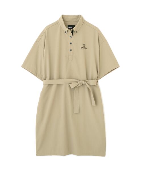 PING（ピン）の「【PING APPAREL】全方向ストレッチサッカーワンピース ＜GOLD＞ (LADIES)（ワンピース・レディース・ブラック/ホワイト/イエロー/ベージュ・M/S/LL/L/XS）」の10枚目の写真