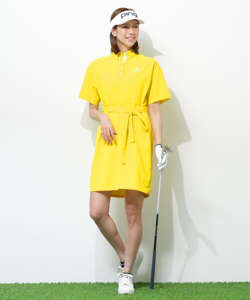 PING（ピン）の「【PING APPAREL】全方向ストレッチサッカーワンピース ＜GOLD＞ (LADIES)（ワンピース・レディース・ブラック/ホワイト/イエロー/ベージュ・M/S/LL/L/XS）」の16枚目の写真