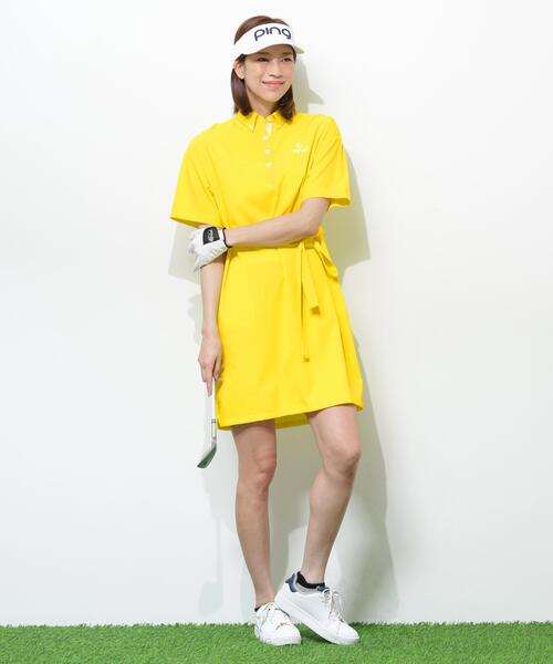 PING（ピン）の「【PING APPAREL】全方向ストレッチサッカーワンピース ＜GOLD＞ (LADIES)（ワンピース・レディース・ブラック/ホワイト/イエロー/ベージュ・M/S/LL/L/XS）」の17枚目の写真