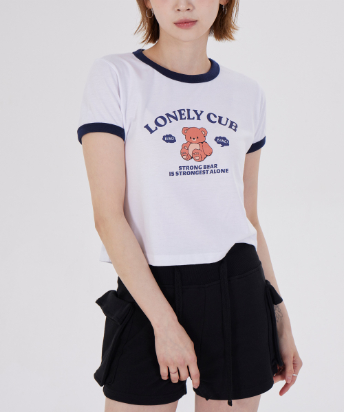 DYSFUNCT(ディスファンクト)の「LONELY CUB RINGER T-SHIRT(NAVY)(Tシャツ/カットソー・レディース・その他・SMALL/MEDIUM)」の3枚目の写真