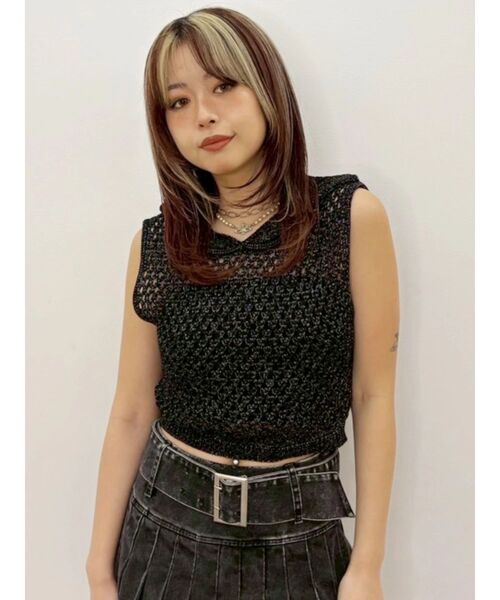 EVRIS(エヴリス)の「スカシアミフードニットトップス(ニット/セーター・レディース・ブラック/ピンク/ベージュ・FREE)」の15枚目の写真