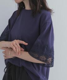 レーススリーブTシャツ