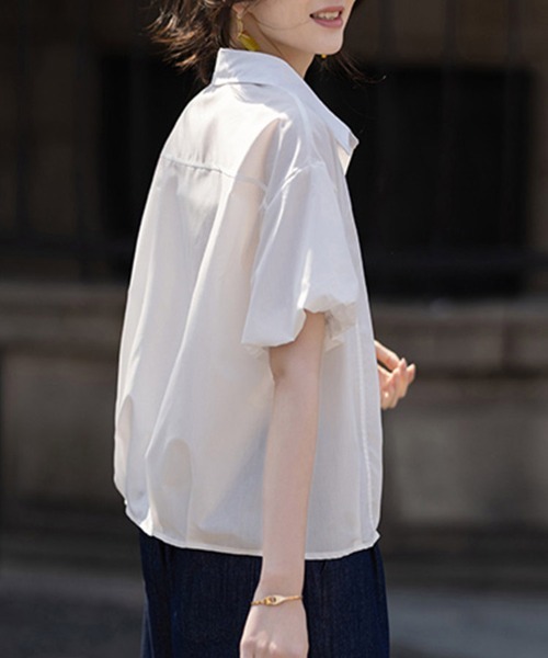 ONEP STAR(ワンピスター)の「リラックスフィットシャツ(シャツ/ブラウス・レディース・ホワイト・X-LARGE/LARGE/MEDIUM)」の9枚目の写真