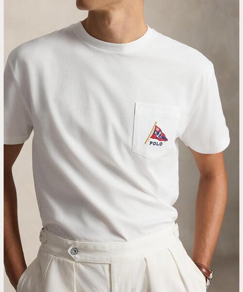 POLO RALPH LAUREN(ポロ ラルフ ローレン)の「クラシック フィット Polo ベア ジャージー Tシャツ(Tシャツ/カットソー・メンズ・ホワイト・L/M/S/XS)」の5枚目の写真