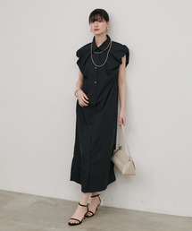 【LARUTA】［WEB限定］ブロードバルーンスリーブシャツワンピース