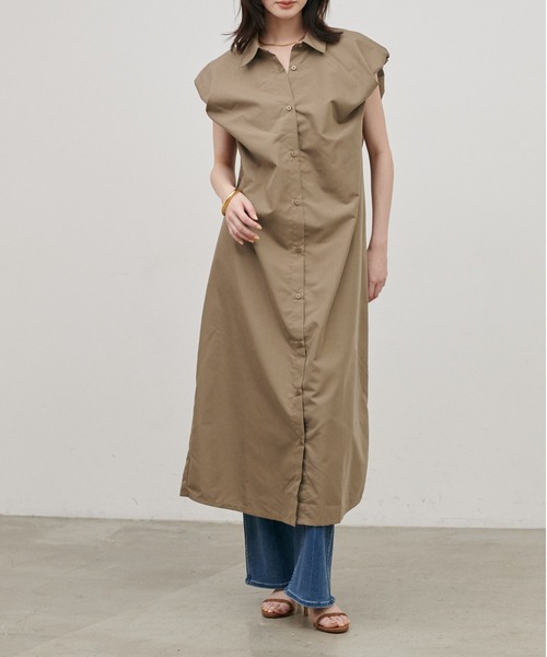 LARUTA（ラルータ）の「【LARUTA】［WEB限定］ブロードバルーンスリーブシャツワンピース（シャツワンピース・レディース・ベージュ/ブラウン/ブラック・FREE）」の14枚目の写真