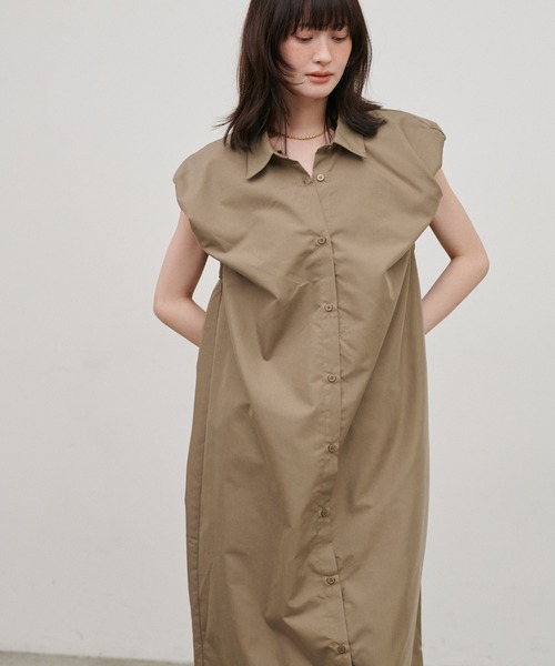 LARUTA（ラルータ）の「【LARUTA】［WEB限定］ブロードバルーンスリーブシャツワンピース（シャツワンピース・レディース・ベージュ/ブラウン/ブラック・FREE）」の17枚目の写真