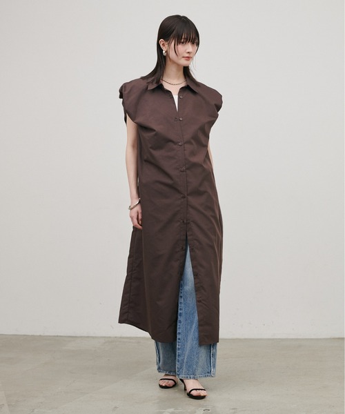 LARUTA（ラルータ）の「【LARUTA】［WEB限定］ブロードバルーンスリーブシャツワンピース（シャツワンピース・レディース・ベージュ/ブラウン/ブラック・FREE）」の9枚目の写真