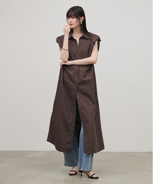 LARUTA（ラルータ）の「【LARUTA】［WEB限定］ブロードバルーンスリーブシャツワンピース（シャツワンピース・レディース・ベージュ/ブラウン/ブラック・FREE）」の10枚目の写真