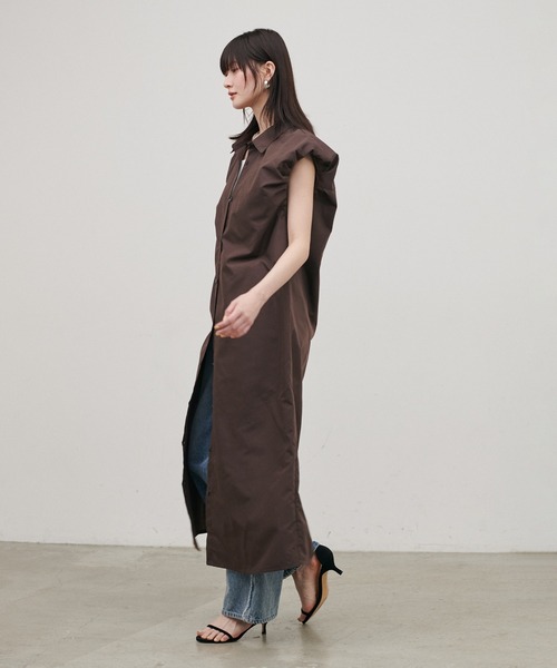 LARUTA（ラルータ）の「【LARUTA】［WEB限定］ブロードバルーンスリーブシャツワンピース（シャツワンピース・レディース・ベージュ/ブラウン/ブラック・FREE）」の11枚目の写真