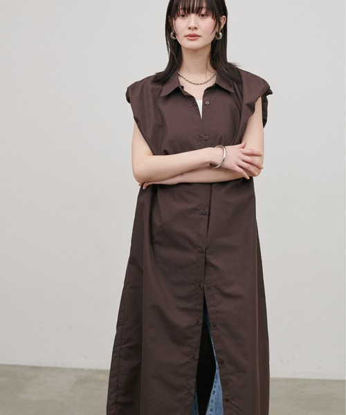 LARUTA（ラルータ）の「【LARUTA】［WEB限定］ブロードバルーンスリーブシャツワンピース（シャツワンピース・レディース・ベージュ/ブラウン/ブラック・FREE）」の12枚目の写真