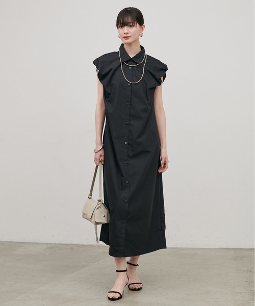 LARUTA（ラルータ）の「【LARUTA】［WEB限定］ブロードバルーンスリーブシャツワンピース（シャツワンピース・レディース・ベージュ/ブラウン/ブラック・FREE）」の5枚目の写真