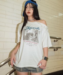 ANAP | ピグメント加工 スナップボタン 2WAY オーバーサイズ Tシャツ(Tシャツ/カットソー)