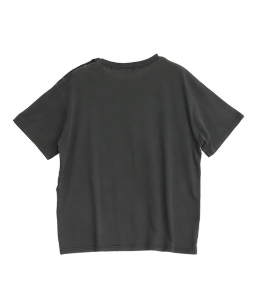 ANAP(アナップ)の「ピグメント加工 スナップボタン 2WAY オーバーサイズ Tシャツ(Tシャツ/カットソー・レディース・ベージュ系その他/ダークアッシュ・F)」の15枚目の写真