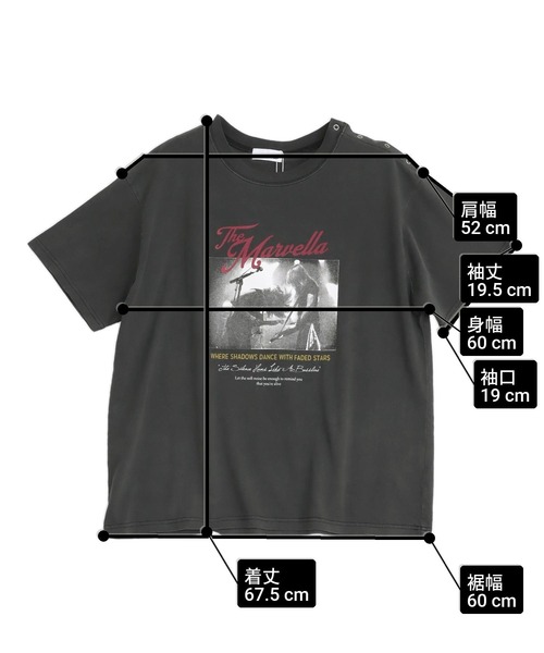 ANAP(アナップ)の「ピグメント加工 スナップボタン 2WAY オーバーサイズ Tシャツ(Tシャツ/カットソー・レディース・ベージュ系その他/ダークアッシュ・F)」の9枚目の写真