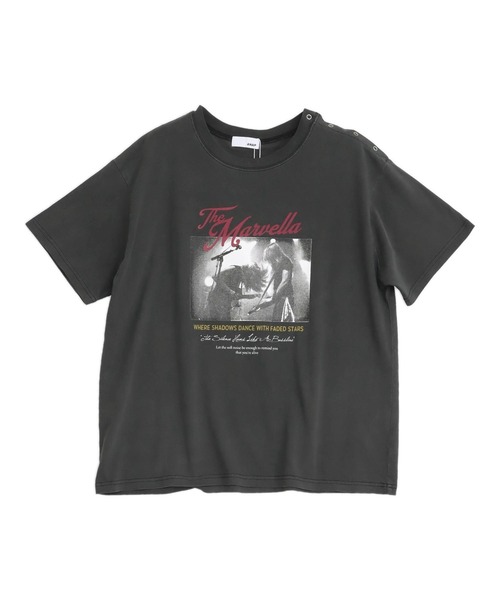 ANAP(アナップ)の「ピグメント加工 スナップボタン 2WAY オーバーサイズ Tシャツ(Tシャツ/カットソー・レディース・ベージュ系その他/ダークアッシュ・F)」の10枚目の写真