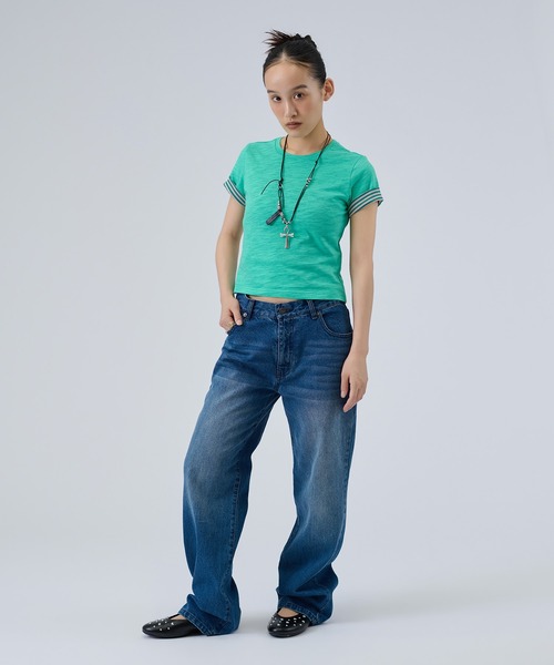 FTW(エフティダブリュー)の「SLUB LAYERED TEE(Tシャツ/カットソー・レディース・ホワイト/ピンク/ライトグリーン・SMALL/MEDIUM)」の18枚目の写真