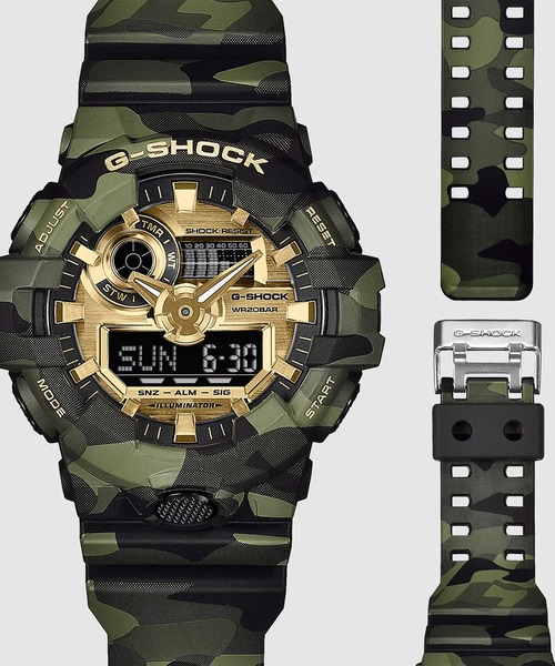 G-SHOCK(ジーショック)の「G-SHOCK/ジーショック 腕時計 "BOLD CAMO SERIES, CAMO AND GOLD" GA-700CMG-3AJF(アナログ腕時計・メンズ・グリーン系カモフラージュ・FREE)」の5枚目の写真