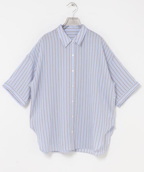 URBAN RESEARCH（アーバンリサーチ）の「ハーフスリーブストライプシャツ（シャツ/ブラウス・レディース・ブラウン系その他/ブルー系その他・FREE）」の17枚目の写真