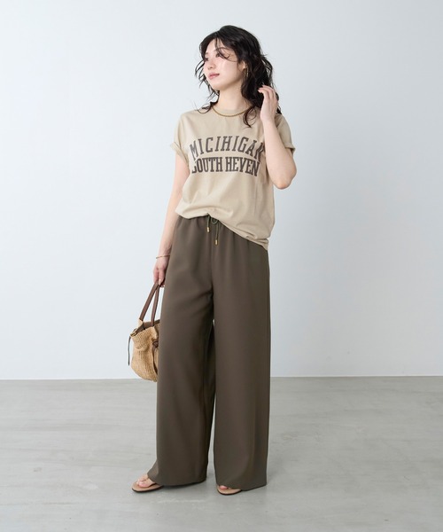 MICA&DEAL(マイカ&ディール)の「ウエストゴムイージーパンツ〈セットアップ対応〉(その他パンツ・レディース・チャコールグレー/カーキ/ダークネイビー・FREE)」の20枚目の写真