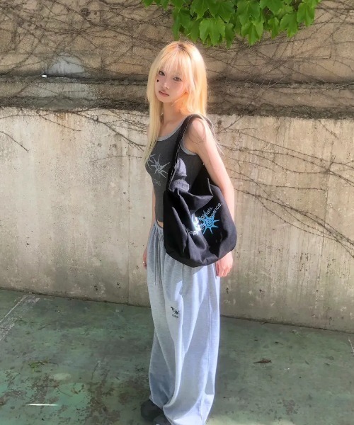 COIRIS（コイリス）の「◇COIRIS◇ブランド直輸入正規品/NEXO ストリングワイドスウェットパンツ NEXO STRING WIDE SWEAT PANTS（スウェットパンツ・レディース・ブラック/グレー・L/XL）」の6枚目の写真