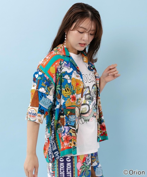 ScoLar(スカラー)の「462012:orion×ScoLar スカーフ柄シャツ(シャツ/ブラウス・レディース・ネイビー/ブラック・L/M)」の4枚目の写真