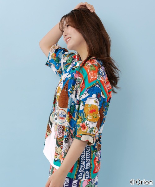 ScoLar(スカラー)の「462012:orion×ScoLar スカーフ柄シャツ(シャツ/ブラウス・レディース・ネイビー/ブラック・L/M)」の5枚目の写真