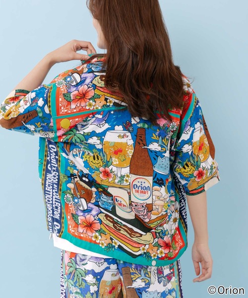 ScoLar(スカラー)の「462012:orion×ScoLar スカーフ柄シャツ(シャツ/ブラウス・レディース・ネイビー/ブラック・L/M)」の6枚目の写真