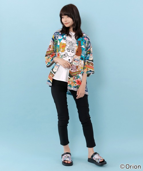 ScoLar(スカラー)の「462012:orion×ScoLar スカーフ柄シャツ(シャツ/ブラウス・レディース・ネイビー/ブラック・L/M)」の9枚目の写真