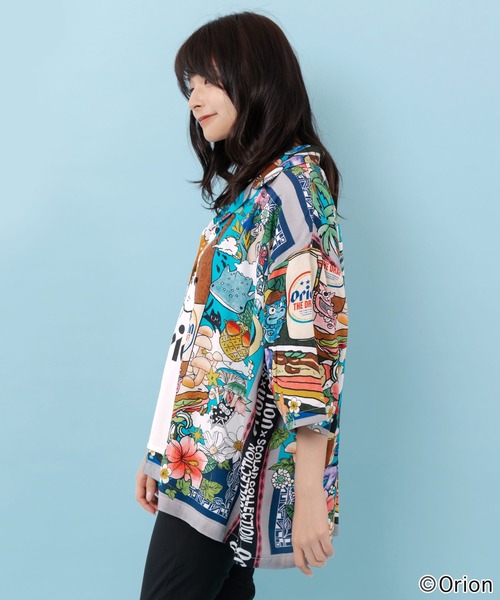 ScoLar(スカラー)の「462012:orion×ScoLar スカーフ柄シャツ(シャツ/ブラウス・レディース・ネイビー/ブラック・L/M)」の10枚目の写真