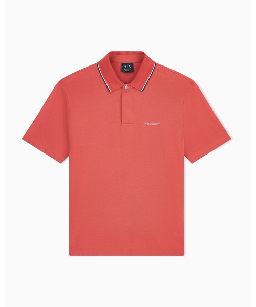 ARMANI EXCHANGE(アルマーニエクスチェンジ)の「【A|X アルマーニ エクスチェンジ】AXロゴ パイピングカラー レギュラーフィット 半袖ポロシャツ/REGULAR(ポロシャツ・メンズ・オフホワイト/レッド・LARGE/SMALL/MEDIUM/X-SMALL/X-LARGE)」の7枚目の写真