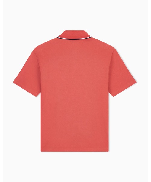 ARMANI EXCHANGE(アルマーニエクスチェンジ)の「【A|X アルマーニ エクスチェンジ】AXロゴ パイピングカラー レギュラーフィット 半袖ポロシャツ/REGULAR(ポロシャツ・メンズ・オフホワイト/レッド・LARGE/SMALL/MEDIUM/X-SMALL/X-LARGE)」の8枚目の写真