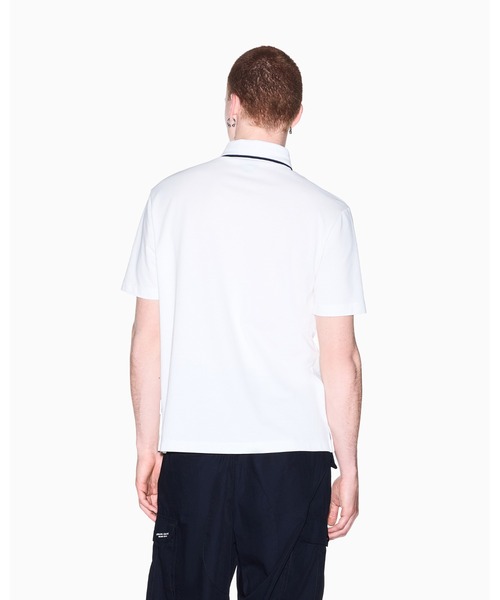 ARMANI EXCHANGE(アルマーニエクスチェンジ)の「【A|X アルマーニ エクスチェンジ】AXロゴ パイピングカラー レギュラーフィット 半袖ポロシャツ/REGULAR(ポロシャツ・メンズ・オフホワイト/レッド・LARGE/SMALL/MEDIUM/X-SMALL/X-LARGE)」の10枚目の写真