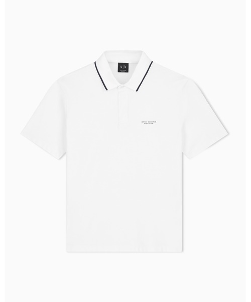 ARMANI EXCHANGE(アルマーニエクスチェンジ)の「【A|X アルマーニ エクスチェンジ】AXロゴ パイピングカラー レギュラーフィット 半袖ポロシャツ/REGULAR(ポロシャツ・メンズ・オフホワイト/レッド・LARGE/SMALL/MEDIUM/X-SMALL/X-LARGE)」の14枚目の写真