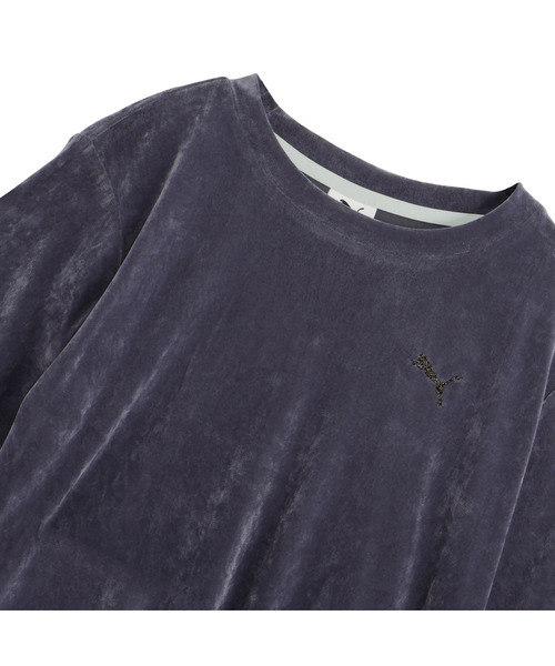 PUMA(プーマ)の「PUMA プーマ ウィメンズ ESS エレベーテッド ベロア メッシュ 半袖 Tシャツ(Tシャツ/カットソー・レディース・ブラック/ダークグレー・MEDIUM/LARGE/X-LARGE/SMALL)」の14枚目の写真