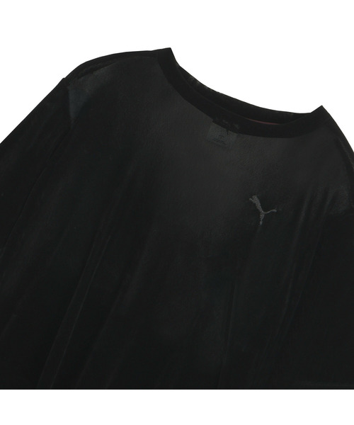 PUMA(プーマ)の「PUMA プーマ ウィメンズ ESS エレベーテッド ベロア メッシュ 半袖 Tシャツ(Tシャツ/カットソー・レディース・ブラック/ダークグレー・MEDIUM/LARGE/X-LARGE/SMALL)」の6枚目の写真