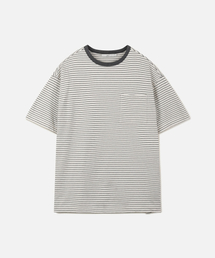 247SERIES（247シリーズ）の「USAコットン20番手ストライプTシャツアイボリー（Tシャツ/カットソー）」