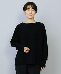 WOOLEN×AMOSSA ドルマンスリーブ配色ニット