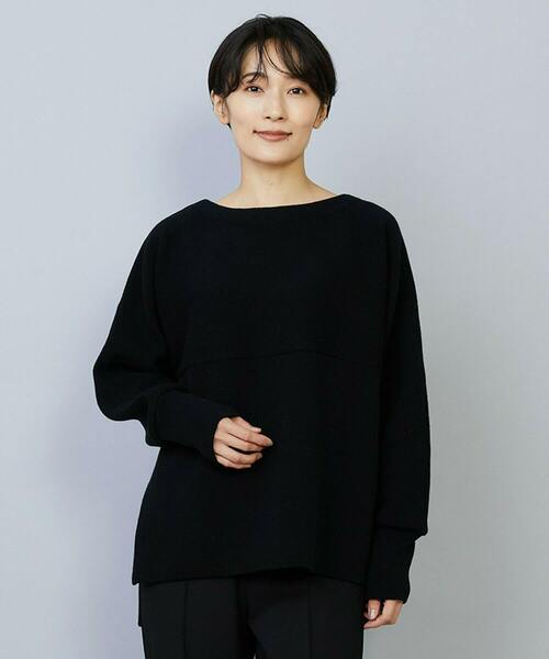 MOGA（モガ）の「WOOLEN×AMOSSA ドルマンスリーブ配色ニット（ニット/セーター・レディース・グレー系その他/ブラック系その他・2）」の2枚目の写真
