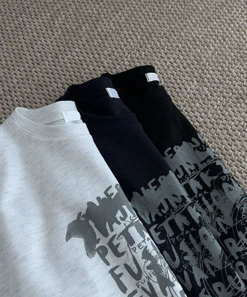 VIVID LADY(ビビッドレディー)の「フロントプリント 半袖Tシャツ(Tシャツ/カットソー・レディース・ライトグレー/ブラック/ネイビー・FREE)」の15枚目の写真