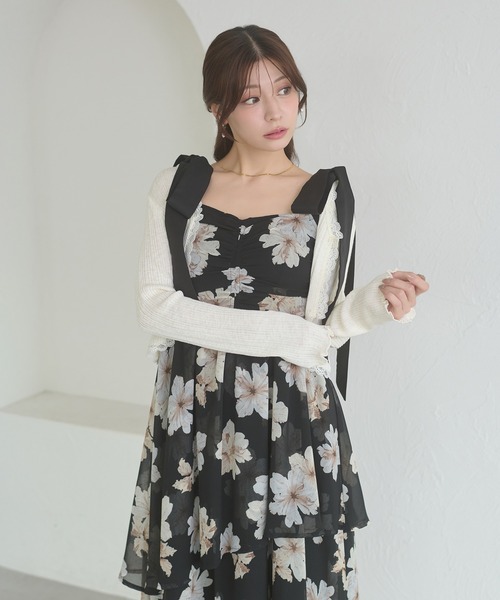 Ambre Neige(アンブルネージュ)の「uv cut lace cardigan / UVカットレースカーディガン(カーディガン/ボレロ・レディース・ブラック/ライトブルー/アイボリー・FREE)」の14枚目の写真