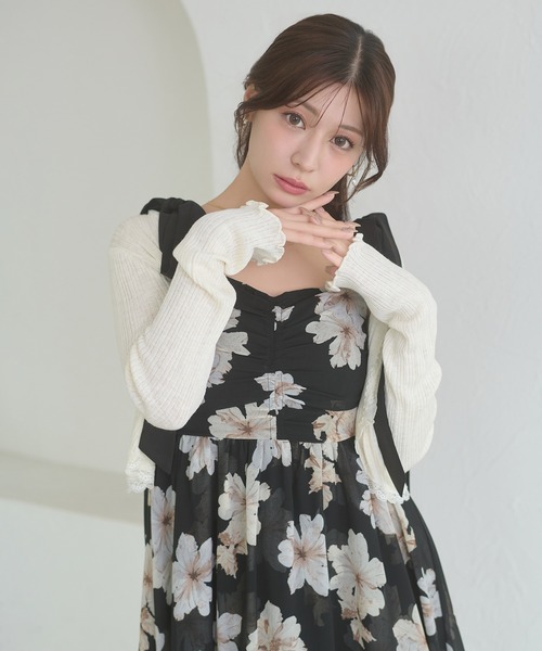 Ambre Neige(アンブルネージュ)の「uv cut lace cardigan / UVカットレースカーディガン(カーディガン/ボレロ・レディース・ブラック/ライトブルー/アイボリー・FREE)」の15枚目の写真