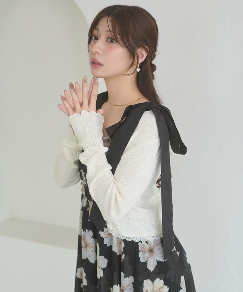 Ambre Neige(アンブルネージュ)の「uv cut lace cardigan / UVカットレースカーディガン(カーディガン/ボレロ・レディース・ブラック/ライトブルー/アイボリー・FREE)」の16枚目の写真