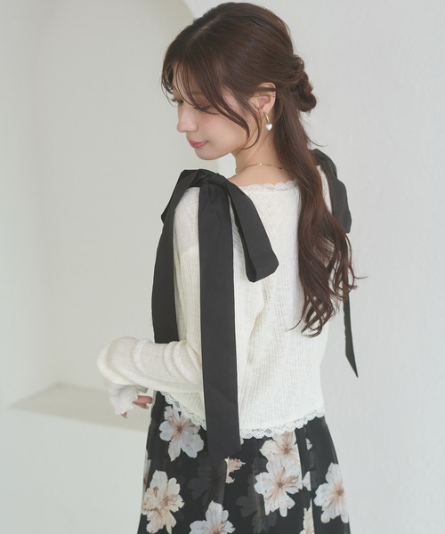 Ambre Neige(アンブルネージュ)の「uv cut lace cardigan / UVカットレースカーディガン(カーディガン/ボレロ・レディース・ブラック/ライトブルー/アイボリー・FREE)」の17枚目の写真